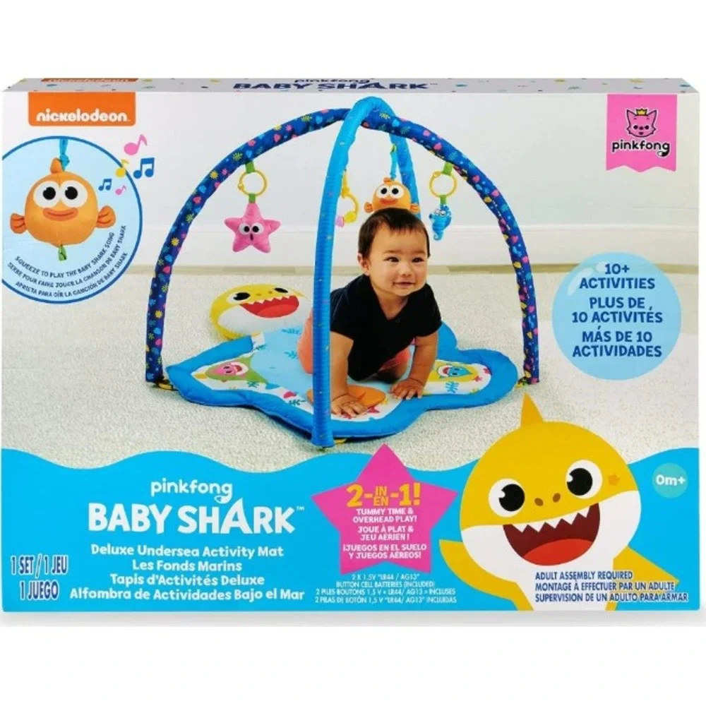 Nickelodeon Pinkfong Baby Shark Deluxe Undersea Activity Mat Tummy Time‎ Mat